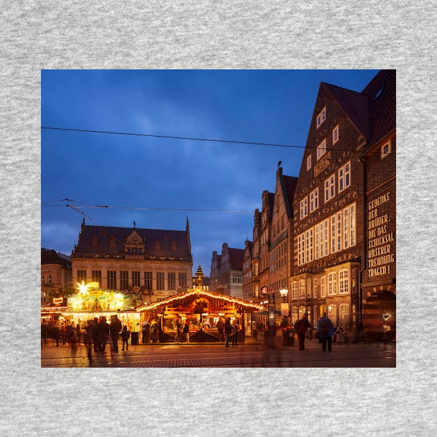 Christmas market, Bremen market square, Bremen, winter, dusk by Kruegerfoto